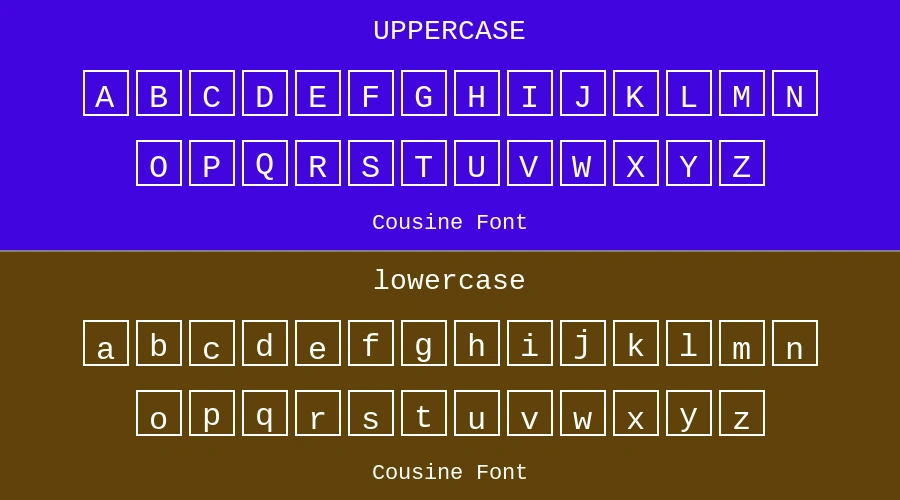 Cousine Font Preview