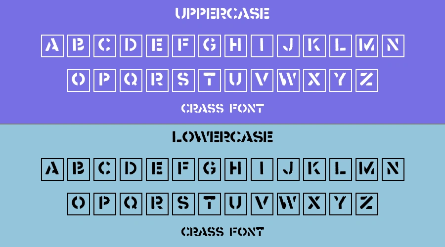 Crass Font Preview