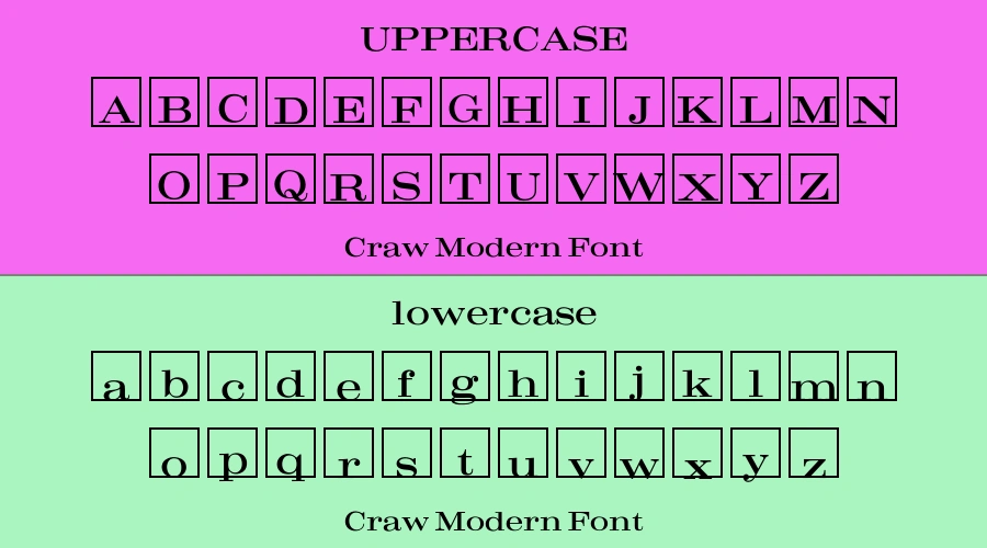 Craw Modern Font Preview