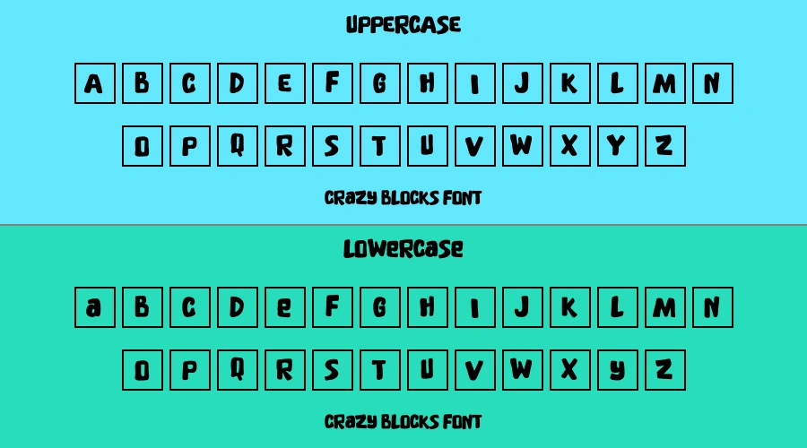 Crazy Blocks Font Preview