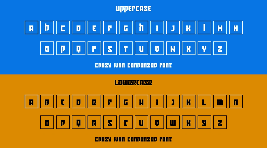 Crazy Ivan Condensed Font Preview