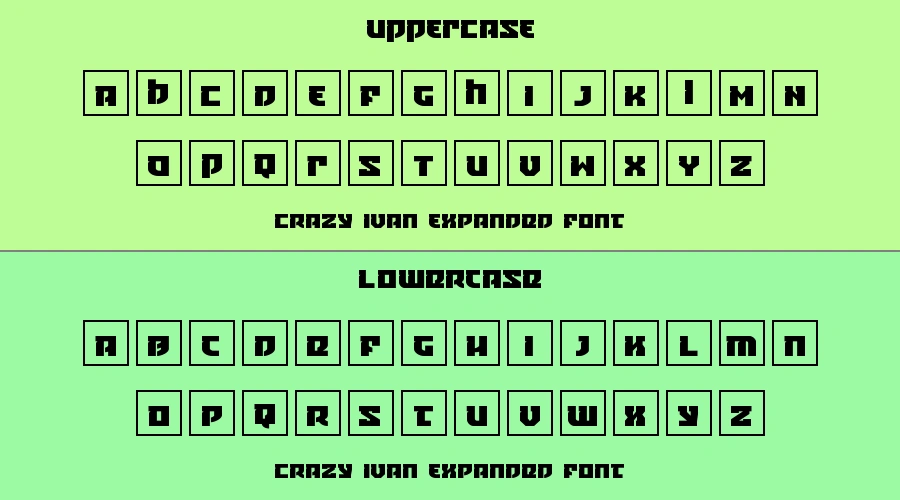 Crazy Ivan Expanded Font Preview