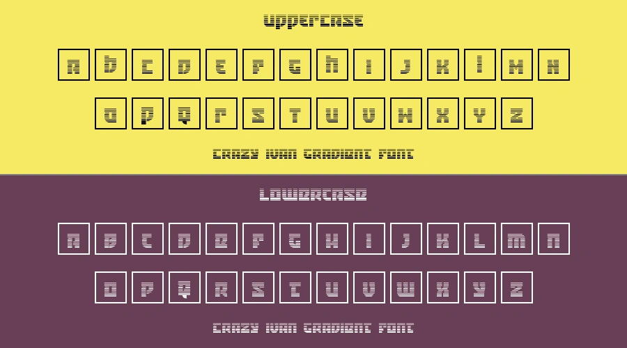 Crazy Ivan Gradient Font Preview