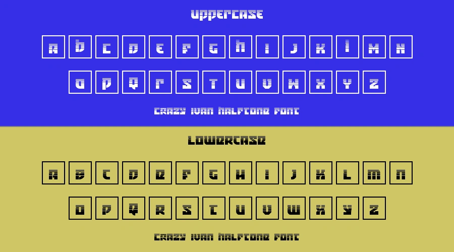 Crazy Ivan Halftone Font Preview