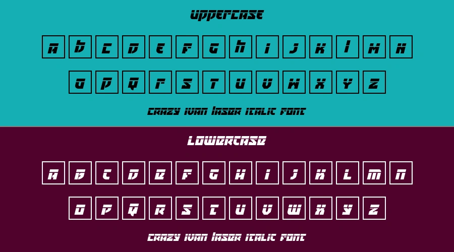Crazy Ivan Laser Italic Font Preview