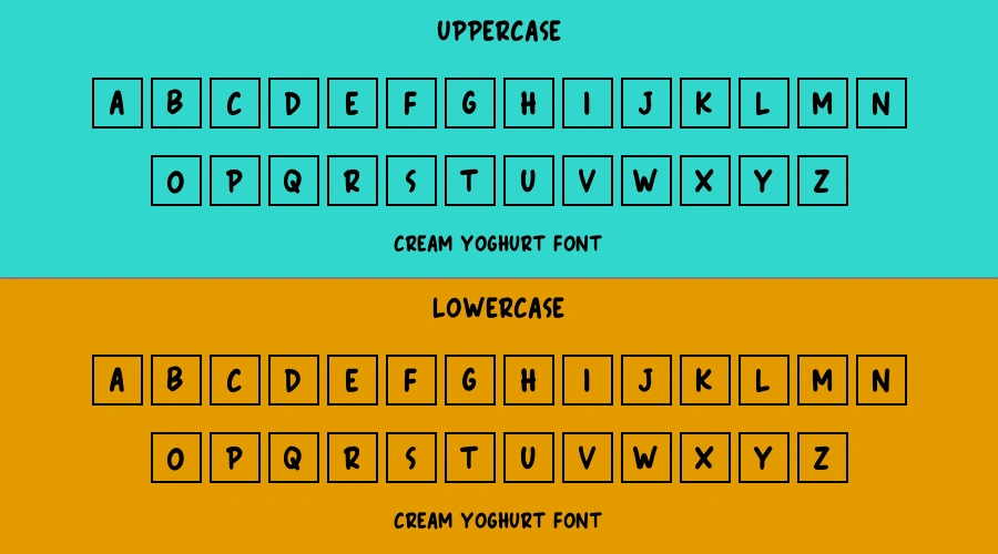 Cream Yoghurt Font Preview