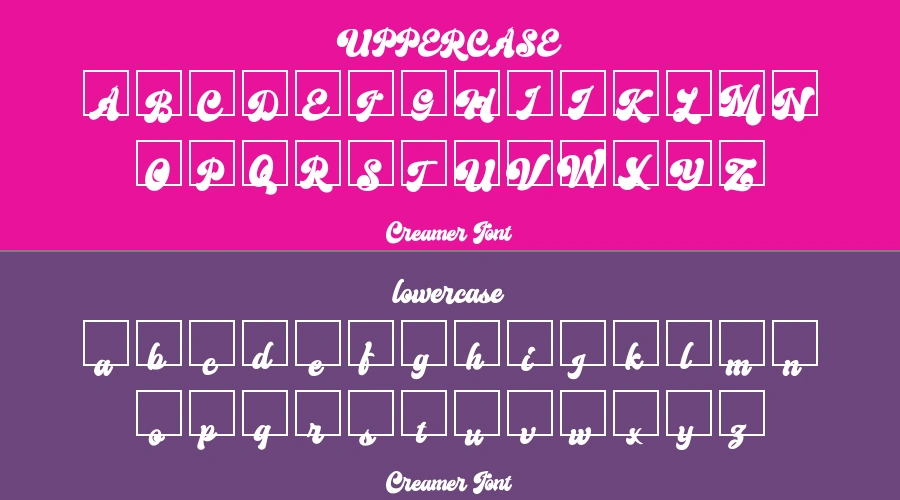 Creamer Font Preview
