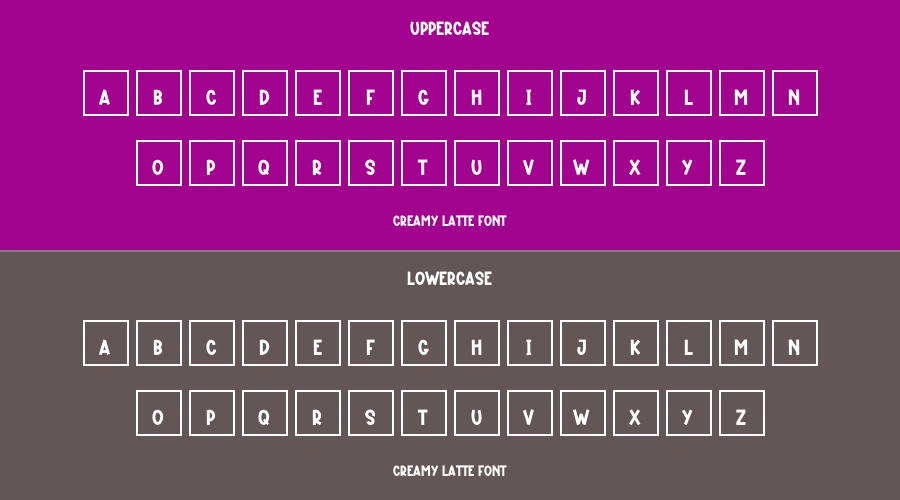 Creamy Latte Font Preview