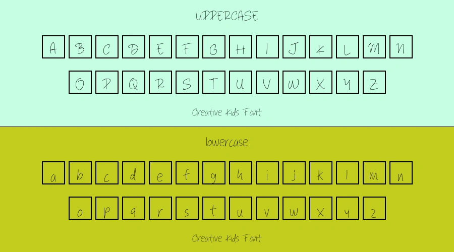 Creative Kids Font Preview