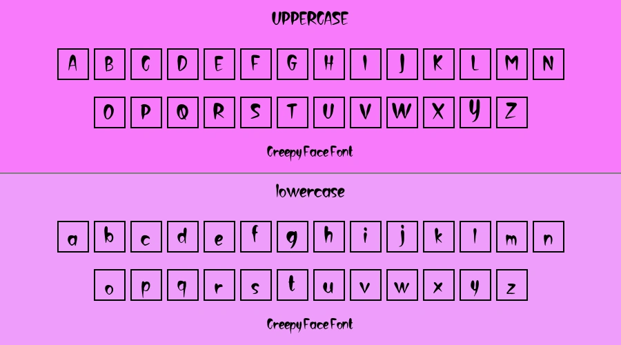 Creepy Face Font Preview