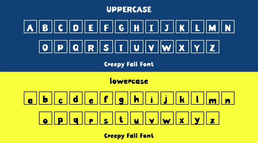 Creepy Fall Font Preview