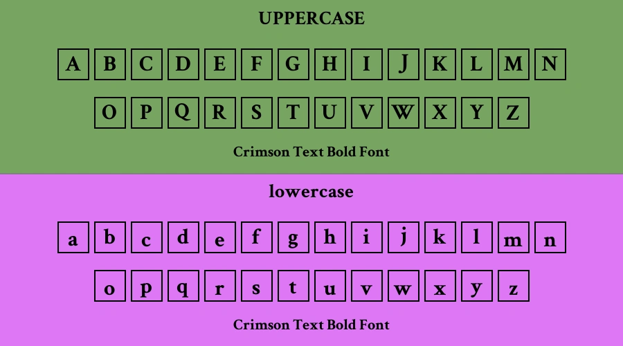 Crimson Text Bold Font Preview
