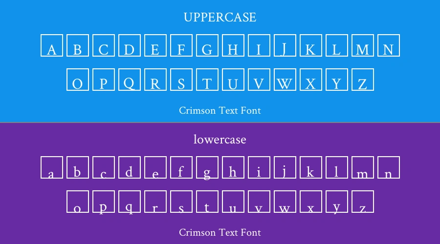 Crimson Text Font Preview