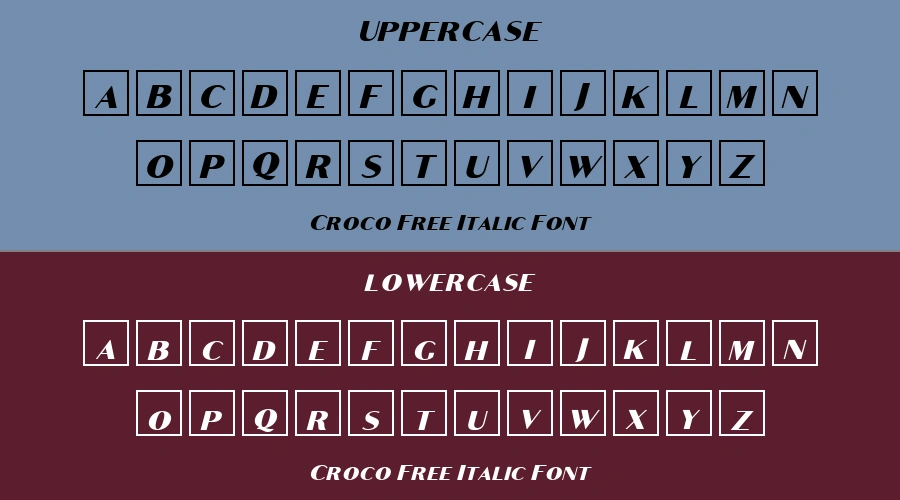 Croco Free Italic Font Preview
