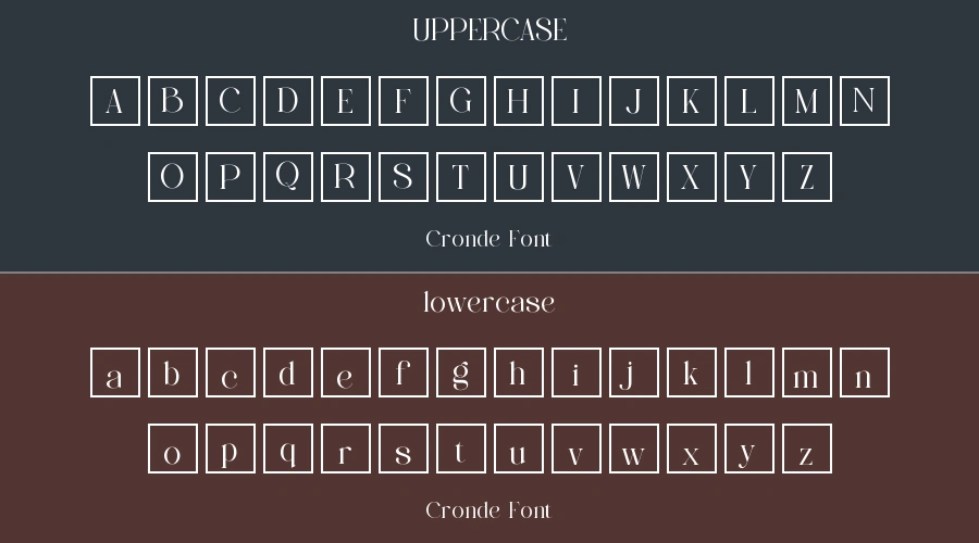 Cronde Font Preview