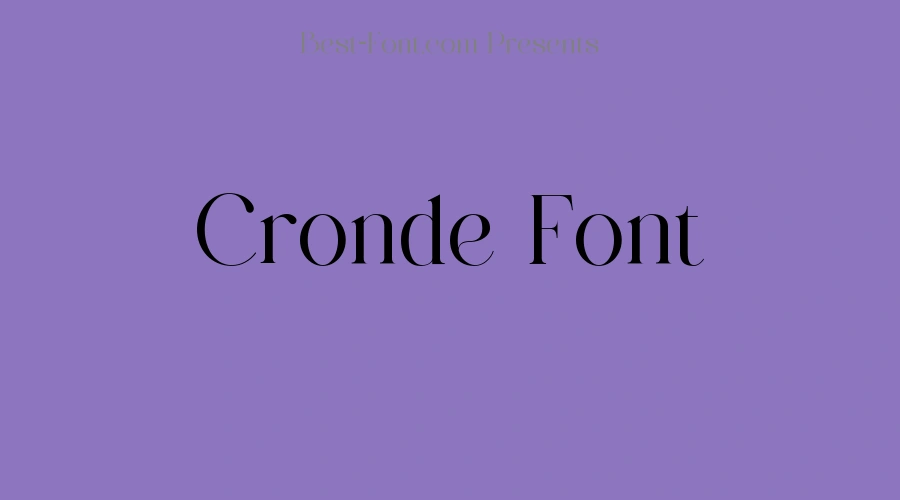 Cronde Font
