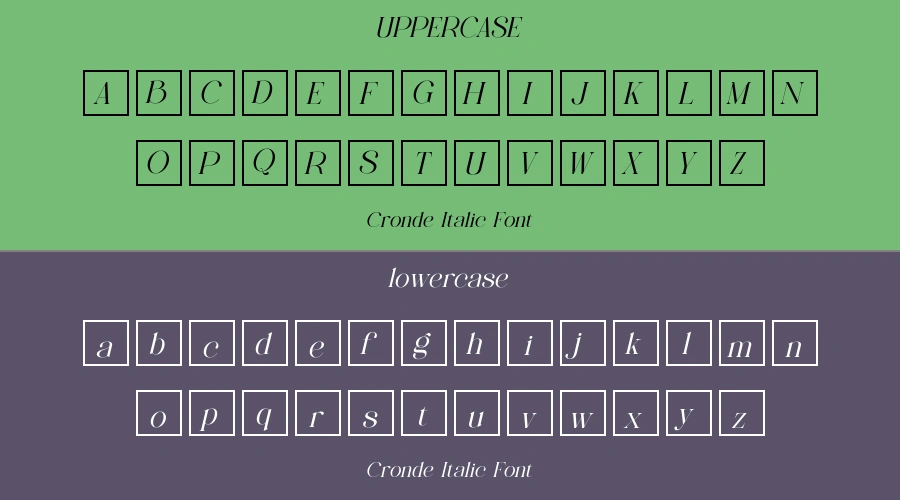 Cronde Italic Font Preview