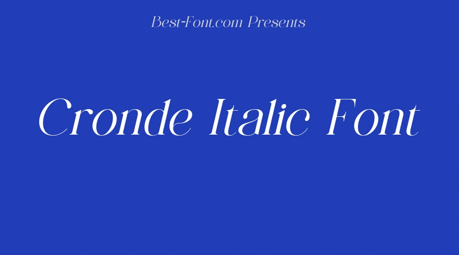 Cronde Italic Font