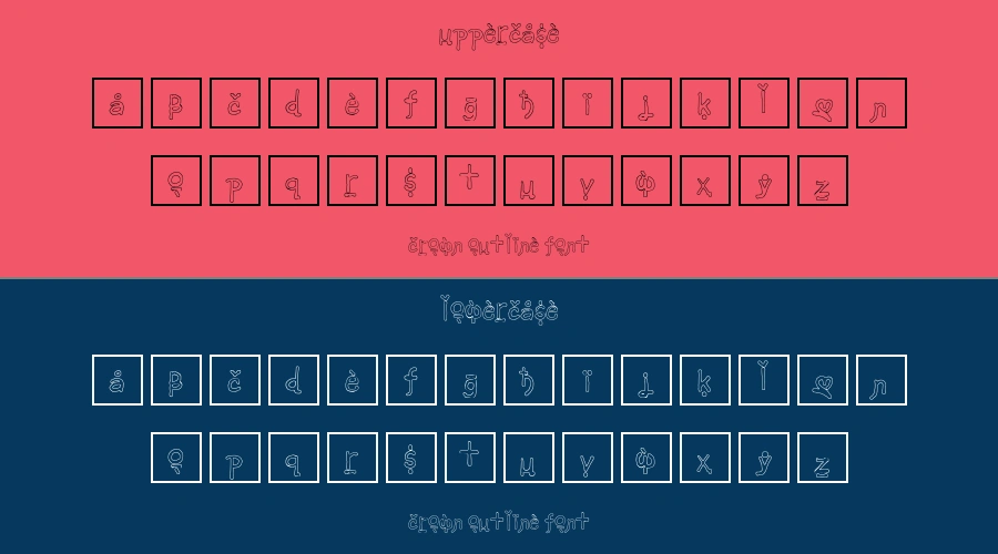 Crown Outline Font Preview