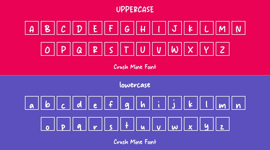 Crush Mine Font Preview