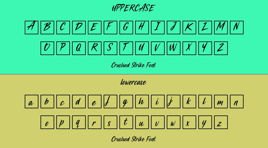 Crushed Strike Font Preview