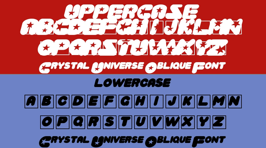 Crystal Universe Oblique Font Preview
