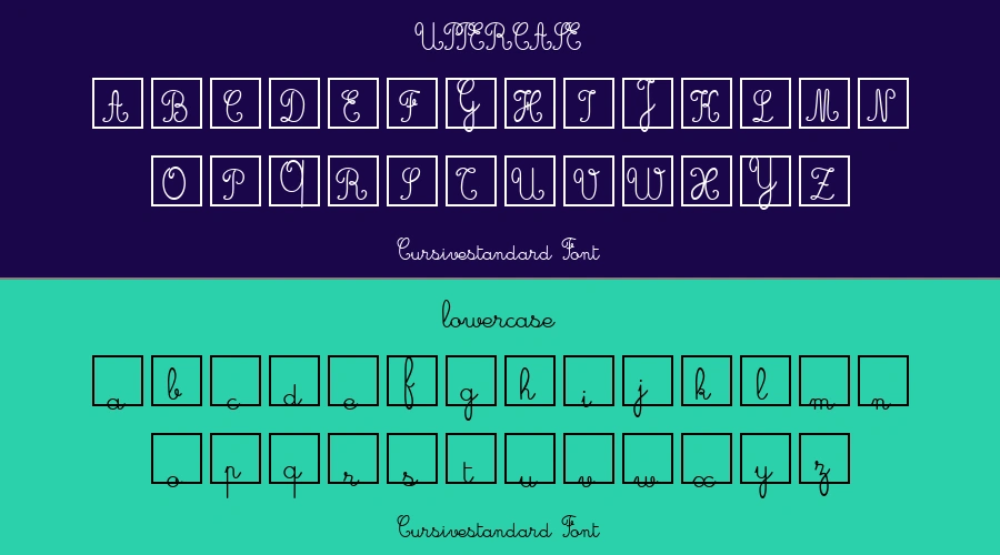 Cursivestandard Font Preview