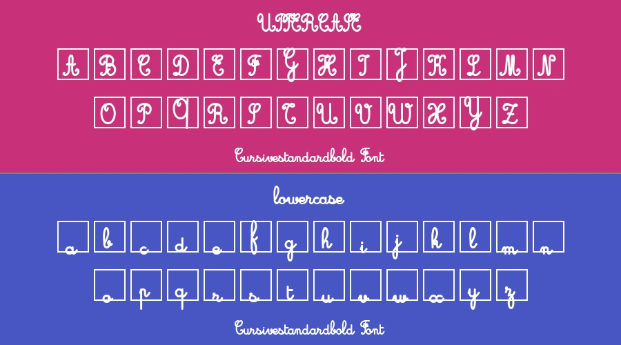 Cursivestandardbold Font Preview