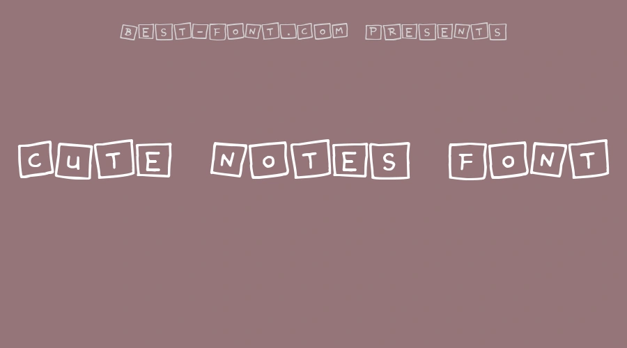 Cute Notes Font