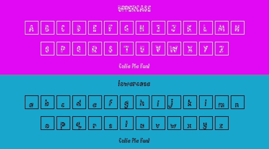 Cutie Pie Font Preview
