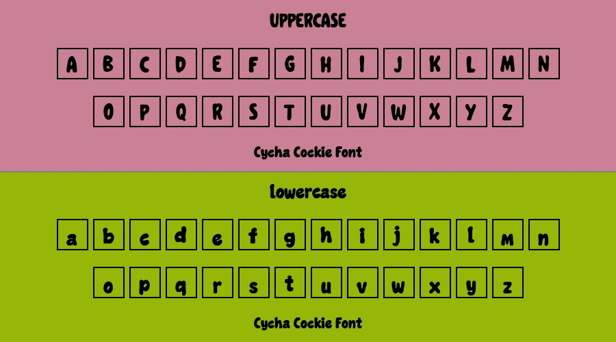 Cycha Cockie Font Preview