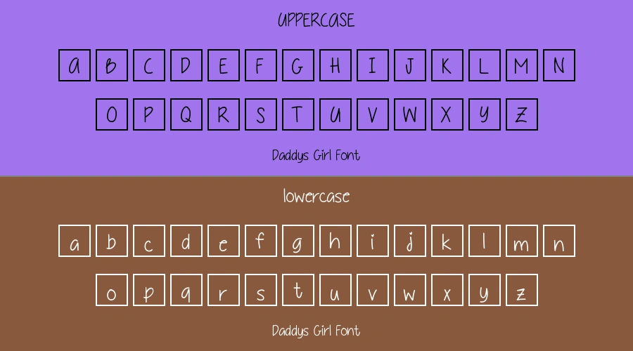 Daddys Girl Font Preview