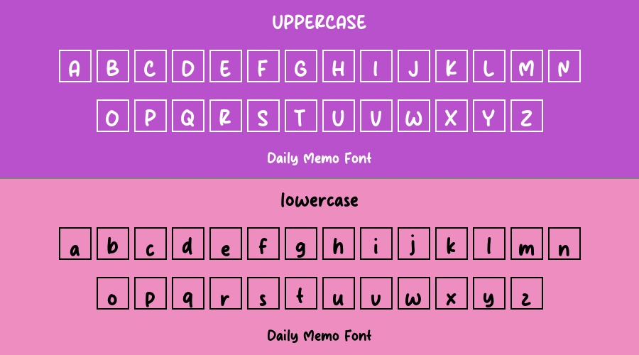 Daily Memo Font Preview