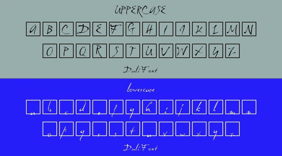 Dali Font Preview