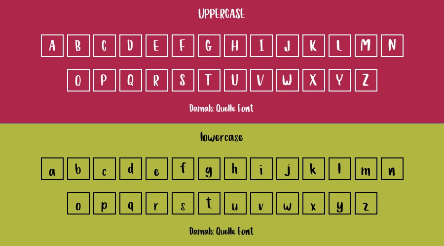 Damals Quelle Font Preview