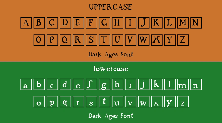 Dark Ages Font Preview