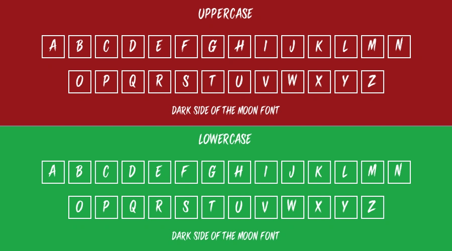 Dark Side Of The Moon Font Preview