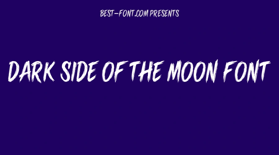 Dark Side Of The Moon Font