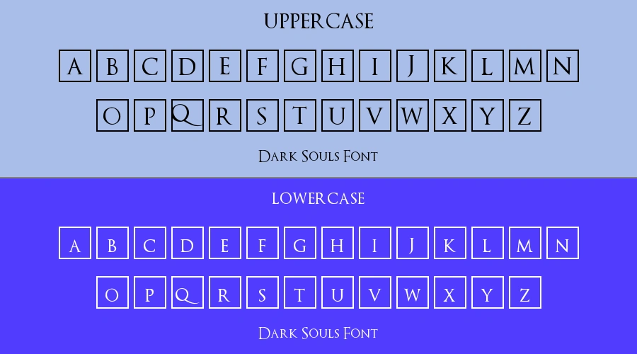 Dark Souls Font Preview