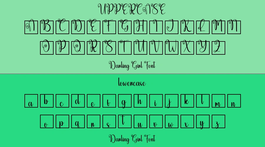 Darling Girl Font Preview