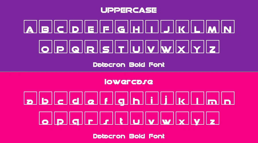 Datacron Bold Font Preview