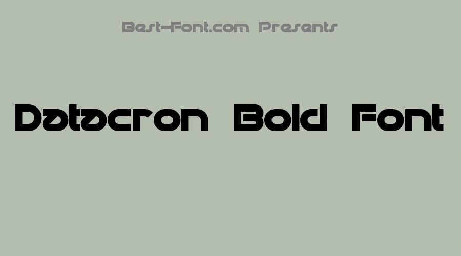 Datacron Bold Font