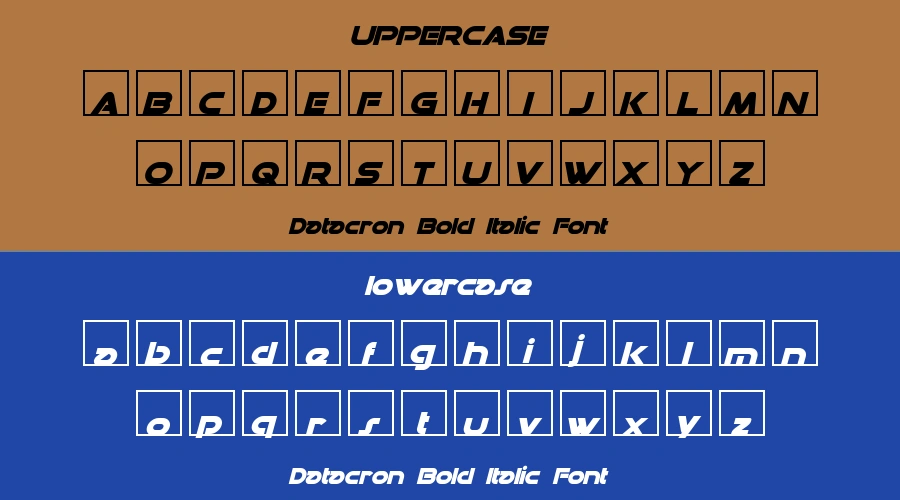 Datacron Bold Italic Font Preview