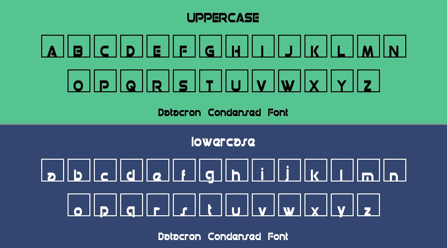 Datacron Condensed Font Preview