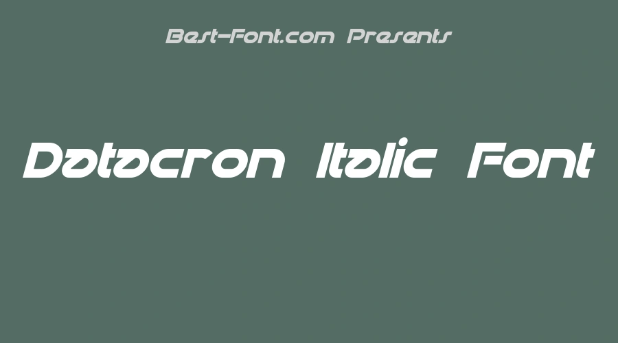 Datacron Italic Font