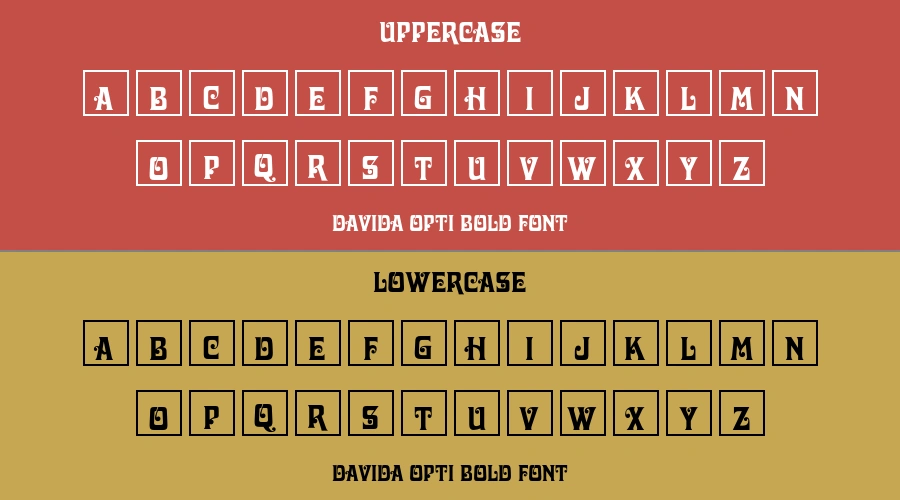 Davida Opti Bold Font Preview