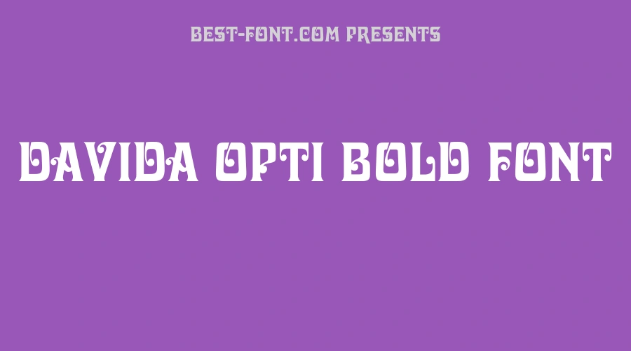 Davida Opti Bold Font