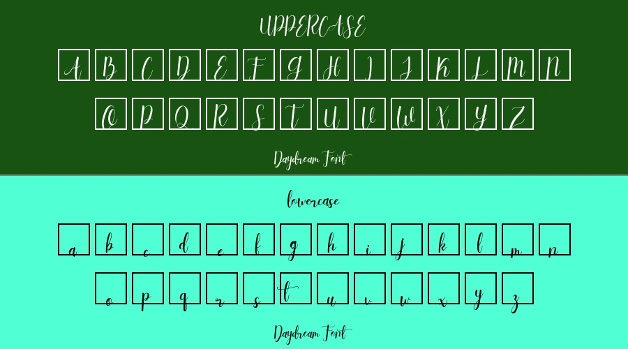 Daydream Font Preview