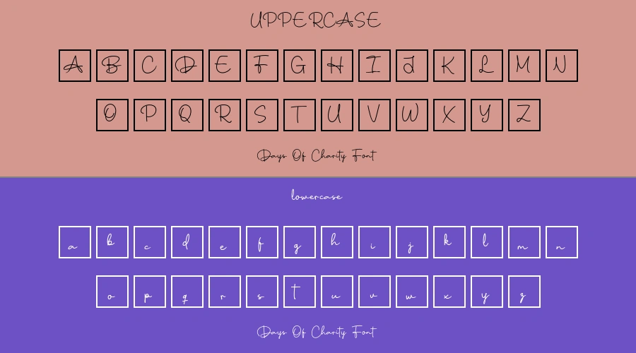 Days Of Charity Font Preview