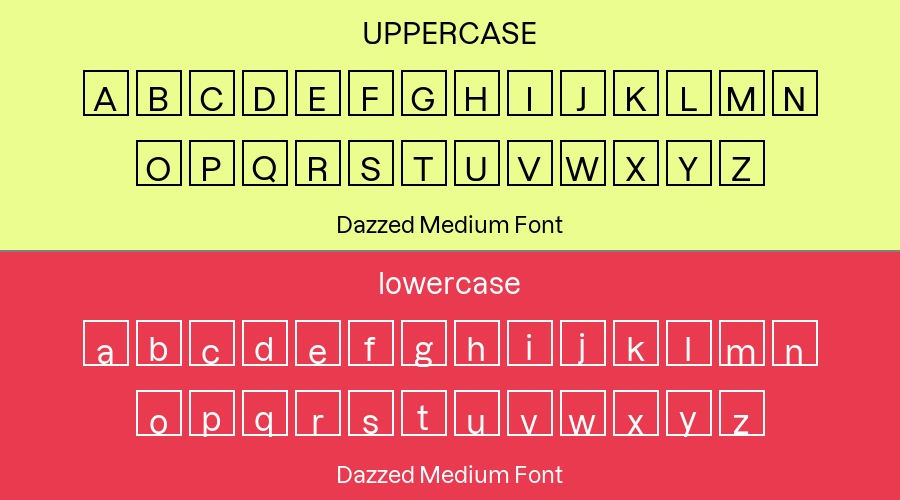 Dazzed Medium Font Preview